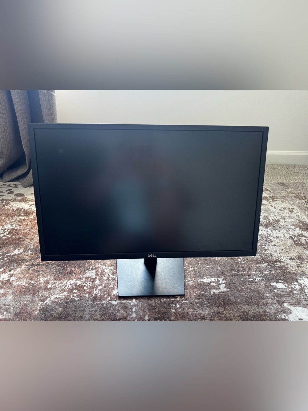 Dell Black Desktop Monitor Rear Panel with Label